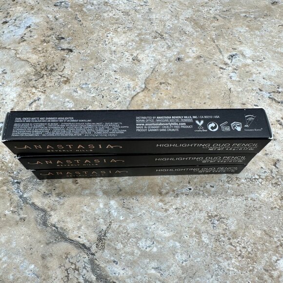 Lot Of 3 Anastasia Beverly Hills Shell/lace Highlighting Duo Pencil Camille/Sand - Picture 4 of 11
